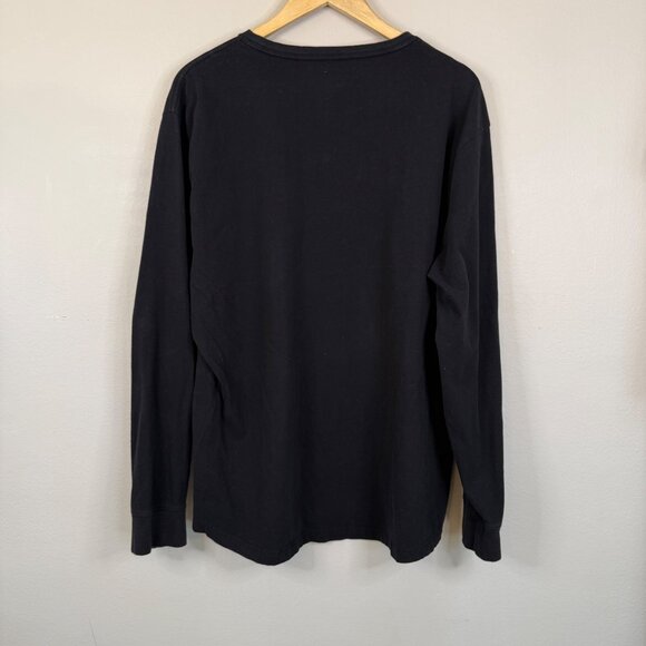 American Eagle Outfitters Mens USA Graphic Long Sleeve Tee Black XL Active Flex - Picture 2 of 9